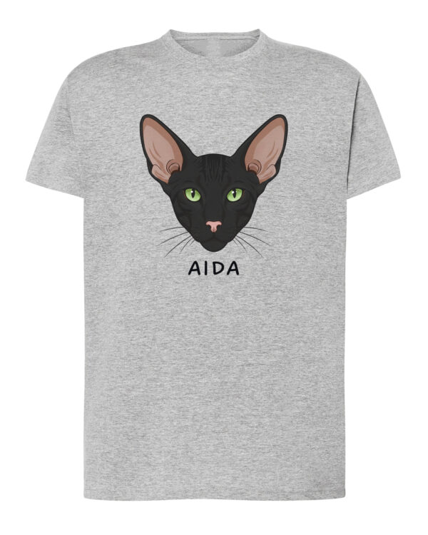 1602 (4) Koszulka Orientalny Czarny <br>Personalizowana Kot Pupil