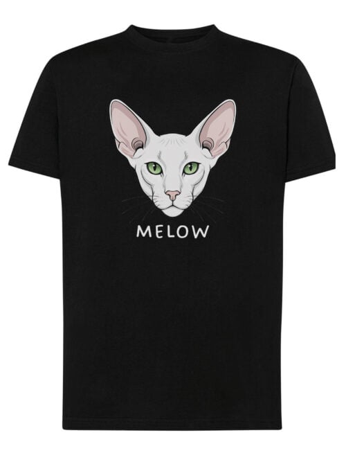 1603 (10) Koszulka Orientalny Biały Personalizowana Kot Pupil