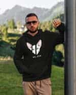 1603 (15) Bluza z kapturem Orientalny Biały <br>Personalizowana Kot Pupil