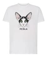 1604 (1) Koszulka Orientalny Czarno biały Personalizowana Kot