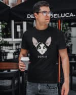 1604 (12) Koszulka Orientalny Czarno biały <br>Personalizowana Kot