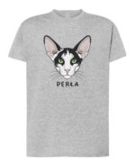 1604 (4) Koszulka Orientalny Czarno biały <br>Personalizowana Kot