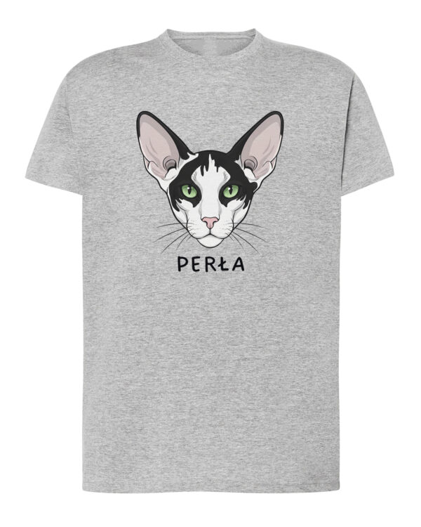 1604 (4) Koszulka Orientalny Czarno biały <br>Personalizowana Kot