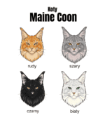 2 Bluza z kapturem Maine Coon Biały <br>Personalizowana Kot Pupil