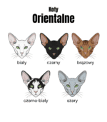 4 Bluza z kapturem Orientalny Czarno biały <br>Personalizowana Kot