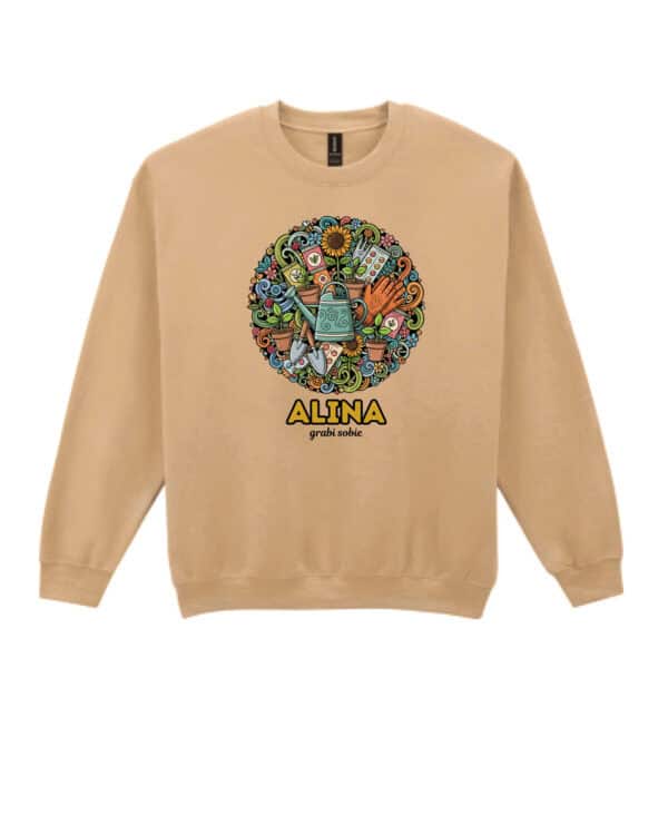 1605 (10) Bluza bez kaptura Ogrodnik <br>Personalizowana Ilustracyjna