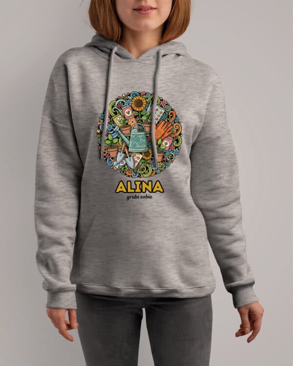 1605 (8) Bluza z kapturem <br>Ogrodnik Personalizowana Ilustracyjna