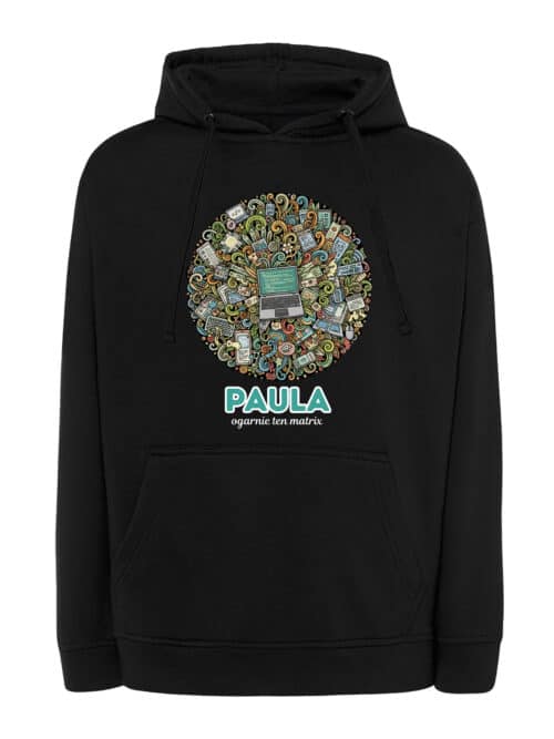 1606 (16) Bluza z kapturem Informatyk Personalizowana Ilustracyjna