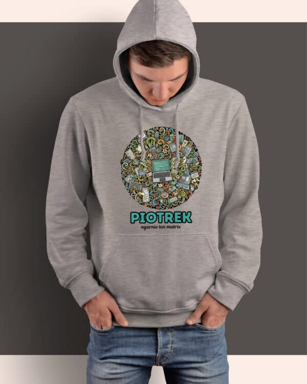 1606 (9) Bluza z kapturem <br>Informatyk Personalizowana Ilustracyjna