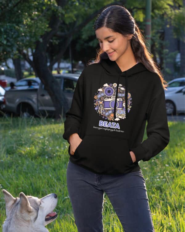 1607 (17) Bluza z kapturem <br>Fotograf Personalizowana Ilustracyjna