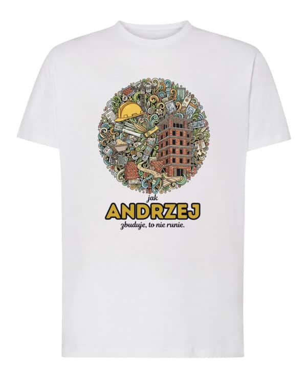 1609 (1) Koszulka Budowniczy Personalizowana Ilustracyjna