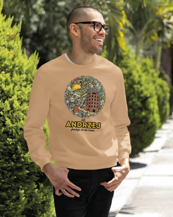 1609 (12) Bluza bez kaptura Budowniczy <br>Personalizowana Ilustracyjna