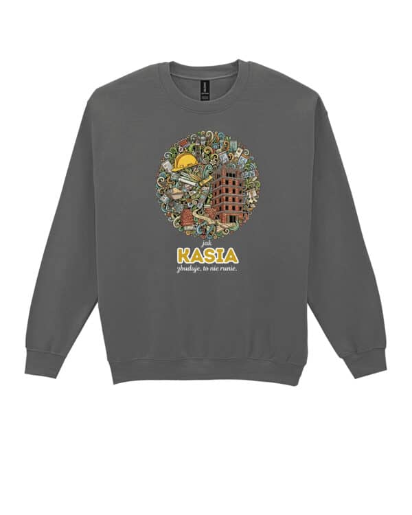 1609 (25) Bluza bez kaptura Budowniczy <br>Personalizowana Ilustracyjna