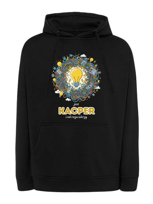 1610 (16) Bluza z kapturem Elektryk Personalizowana Ilustracyjna