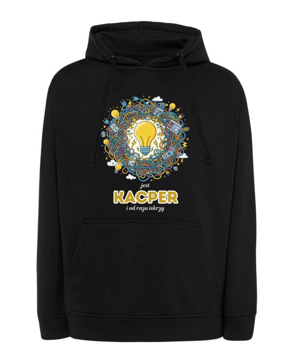 1610 (16) Bluza z kapturem Elektryk Personalizowana Ilustracyjna