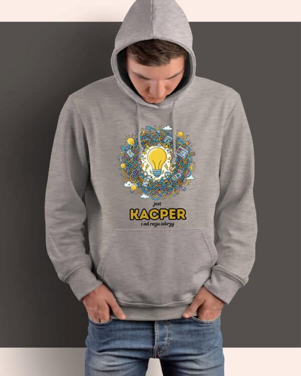 1610 (9) Bluza z kapturem <br>Elektryk Personalizowana Ilustracyjna