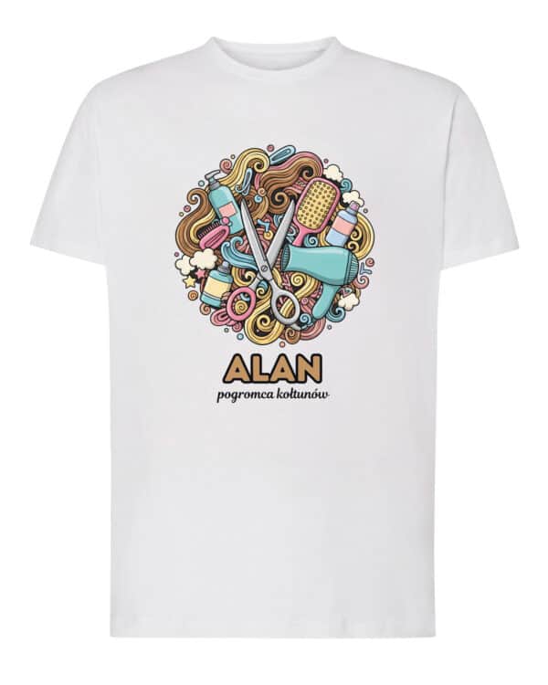 1611 (1) Koszulka Fryzjer Personalizowana Ilustracyjna