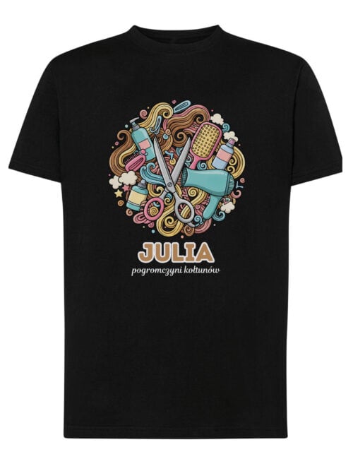 1611 (13) Koszulka Fryzjer Personalizowana Ilustracyjna