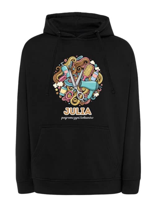 1611 (16) Bluza z kapturem Fryzjer Personalizowana Ilustracyjna