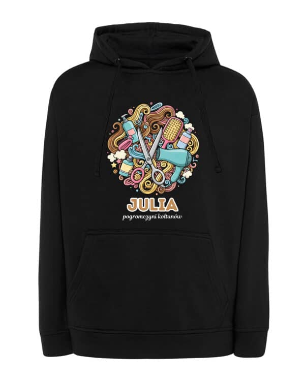 1611 (16) Bluza z kapturem Fryzjer Personalizowana Ilustracyjna