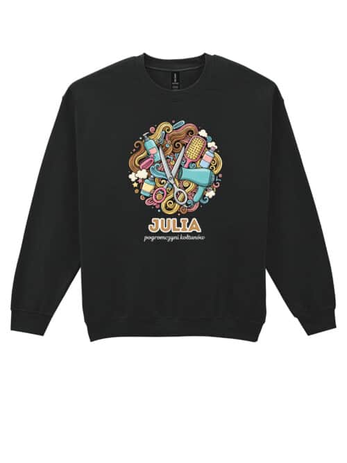 1611 (22) Bluza bez kaptura Fryzjer Personalizowana Ilustracyjna