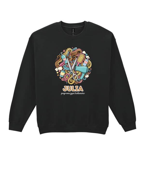 1611 (22) Bluza bez kaptura Fryzjer Personalizowana Ilustracyjna
