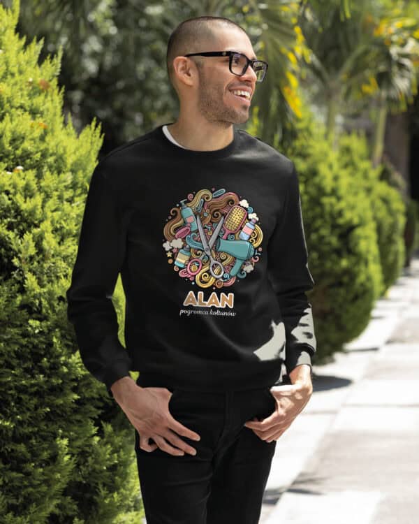 1611 (24) Bluza bez kaptura Fryzjer <br>Personalizowana Ilustracyjna