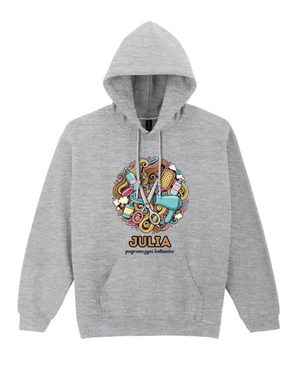 1611 (7) Bluza z kapturem <br>Fryzjer Personalizowana Ilustracyjna