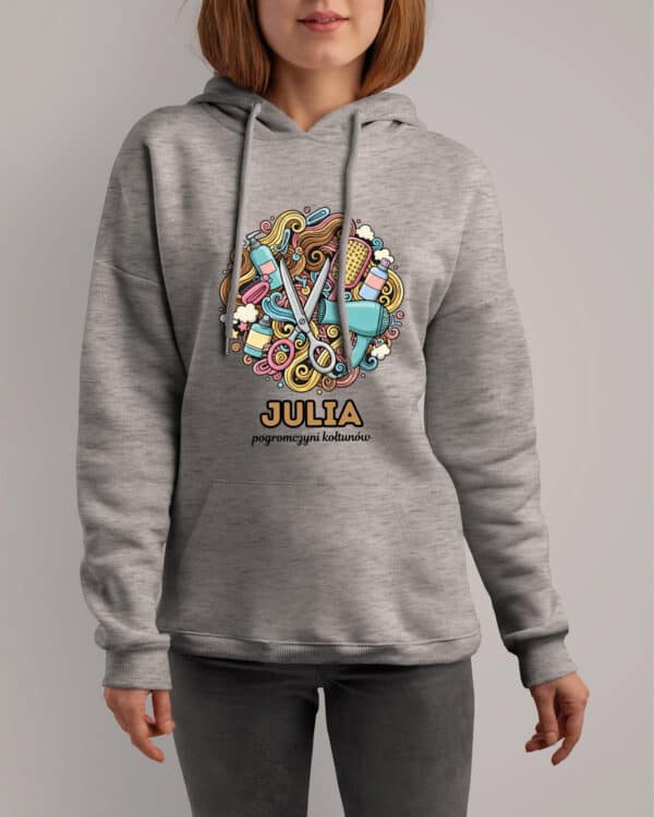 1611 (8) Bluza z kapturem <br>Fryzjer Personalizowana Ilustracyjna
