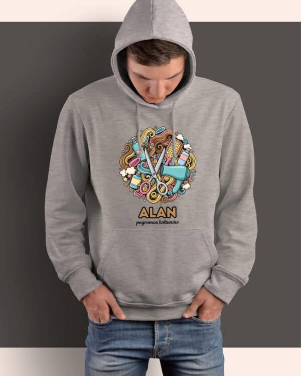 1611 (9) Bluza z kapturem <br>Fryzjer Personalizowana Ilustracyjna