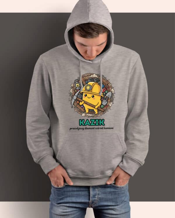1613 (9) Bluza z kapturem <br>Górnik Personalizowana Ilustracyjna