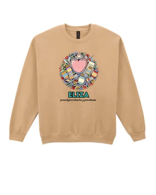 1615 (10) Bluza bez kaptura Lekarz <br>Personalizowana Ilustracyjna