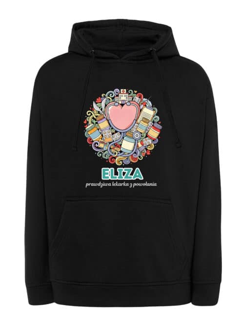 1615 (16) Bluza z kapturem Lekarz Personalizowana Ilustracyjna