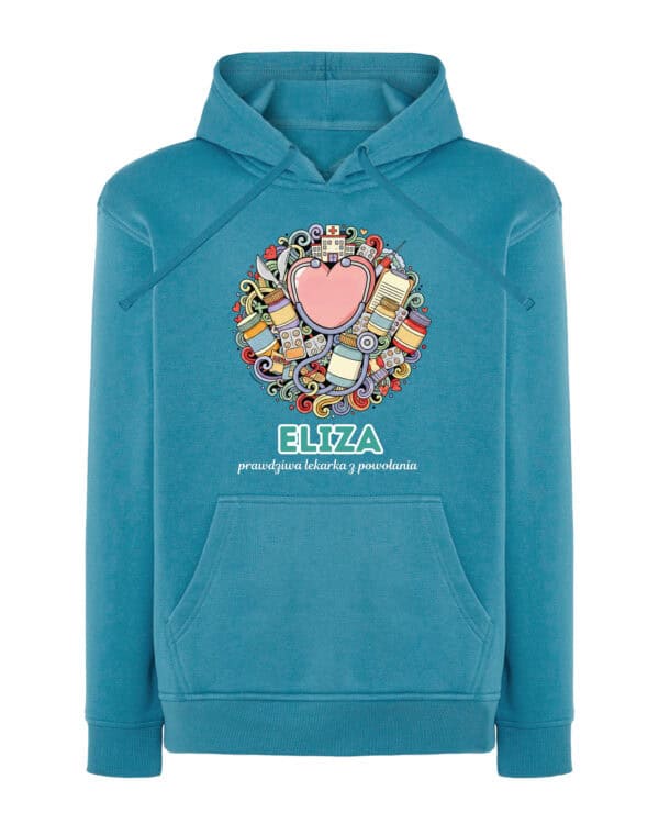 1615 (19) Bluza z kapturem <br>Lekarz Personalizowana Ilustracyjna