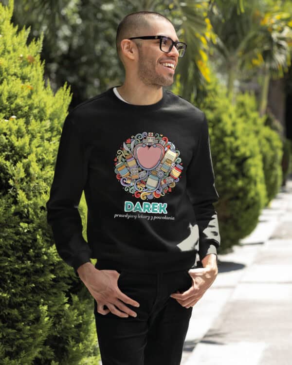 1615 (24) Bluza bez kaptura Lekarz <br>Personalizowana Ilustracyjna