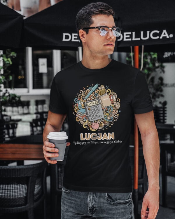 1617 (15) Koszulka Księgowy Personalizowana Ilustracyjna