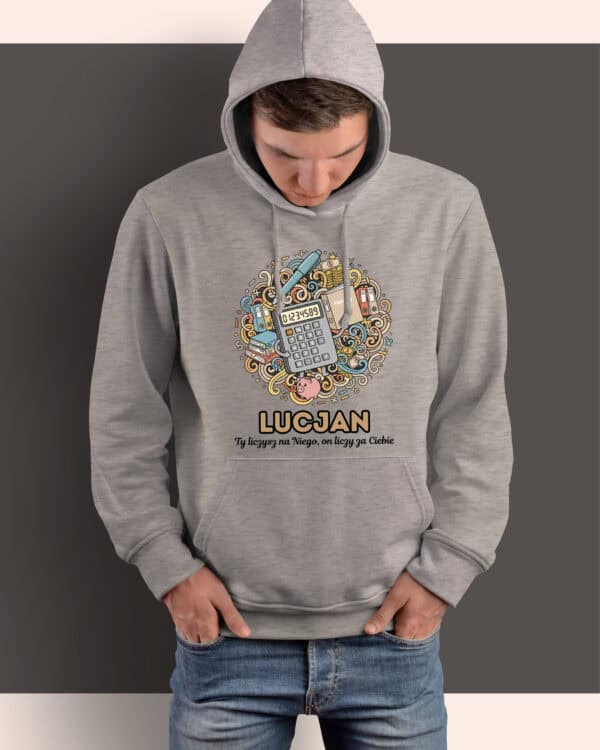 1617 (9) Bluza z kapturem <br>Księgowy Personalizowana Ilustracyjna