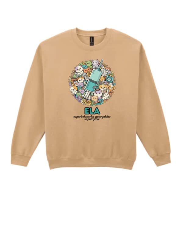 1618 (10) Bluza bez kaptura Weterynarz <br>Personalizowana Ilustracyjna