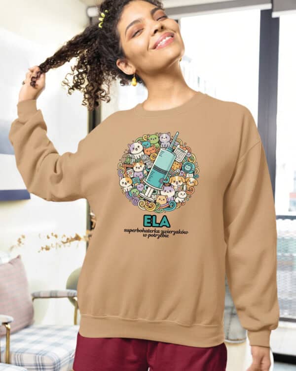 1618 (11) Bluza bez kaptura Weterynarz <br>Personalizowana Ilustracyjna