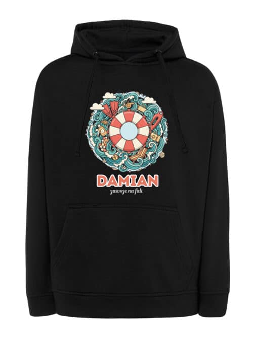 1619 (16) Bluza z kapturem Ratownik Personalizowana Ilustracyjna