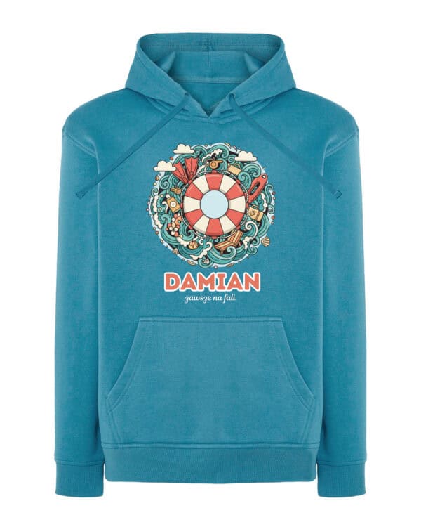 1619 (19) Bluza z kapturem <br>Ratownik Personalizowana Ilustracyjna