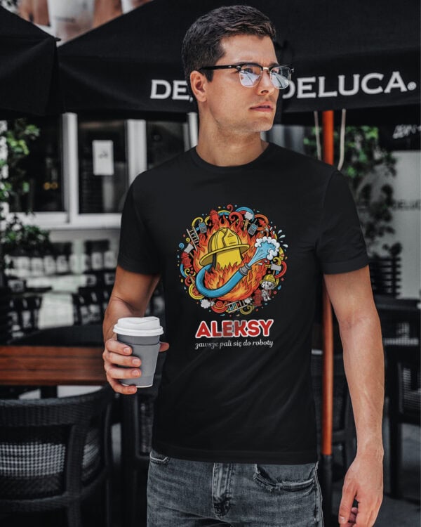 1620 (15) Koszulka Strażak Personalizowana Ilustracyjna