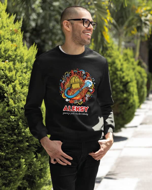 1620 (24) Bluza bez kaptura Strażak <br>Personalizowana Ilustracyjna