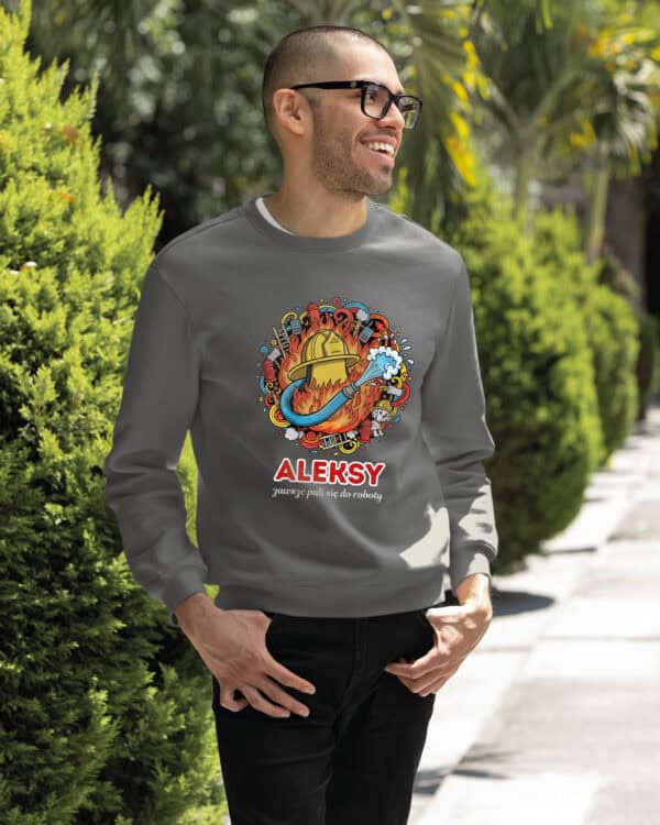 1620 (27) Bluza bez kaptura Strażak <br>Personalizowana Ilustracyjna