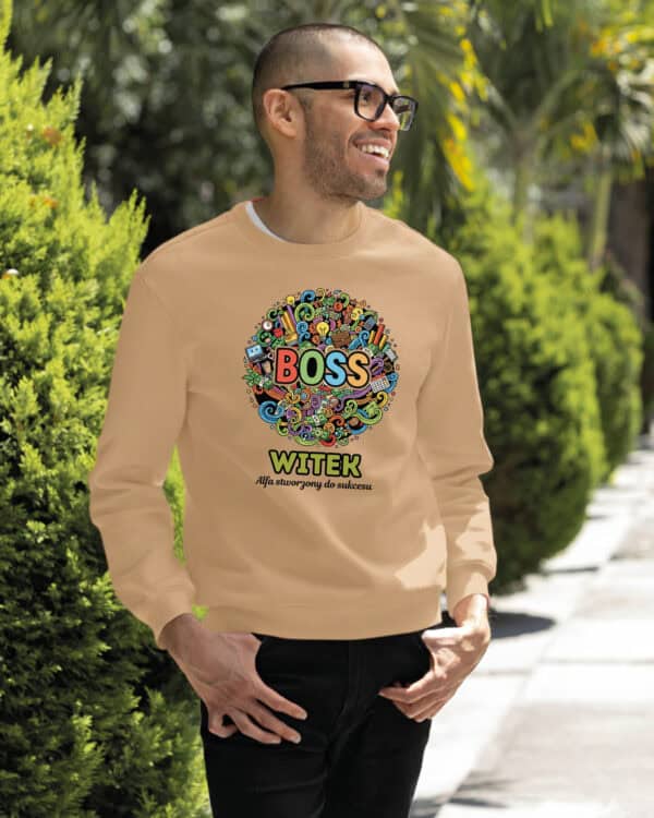 1621 (12) Bluza bez kaptura dla Szefa <br>Personalizowana Ilustracyjna