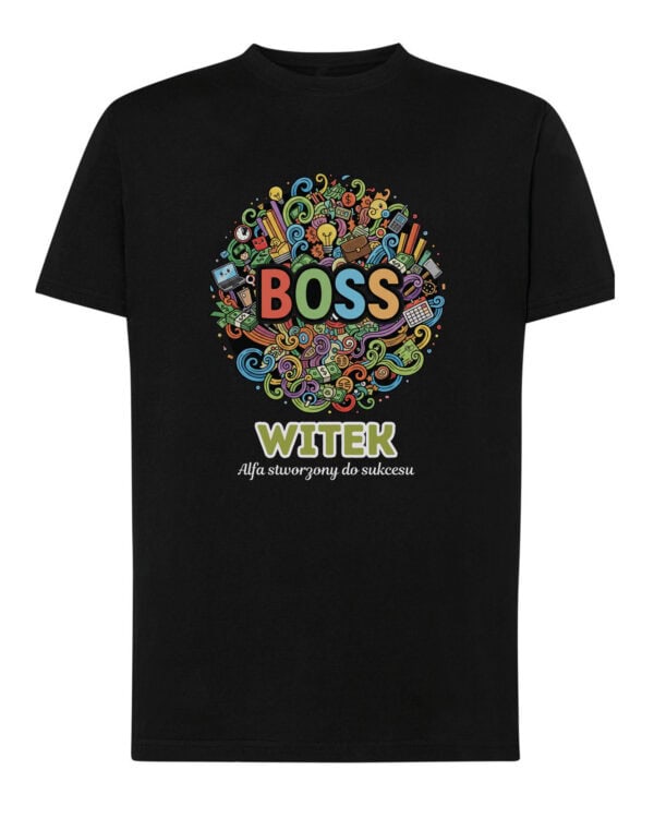 1621 (13) Koszulka dla Szefa Personalizowana Ilustracyjna