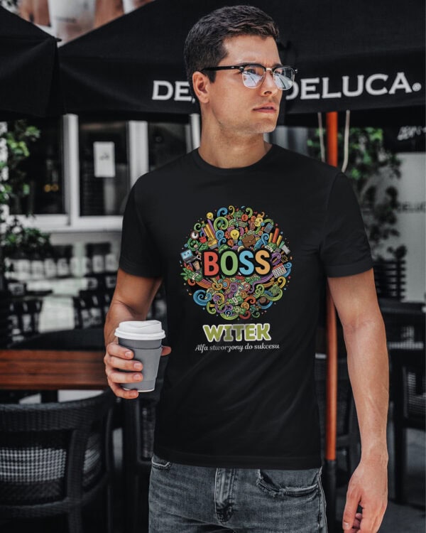 1621 (15) Koszulka dla Szefa Personalizowana Ilustracyjna