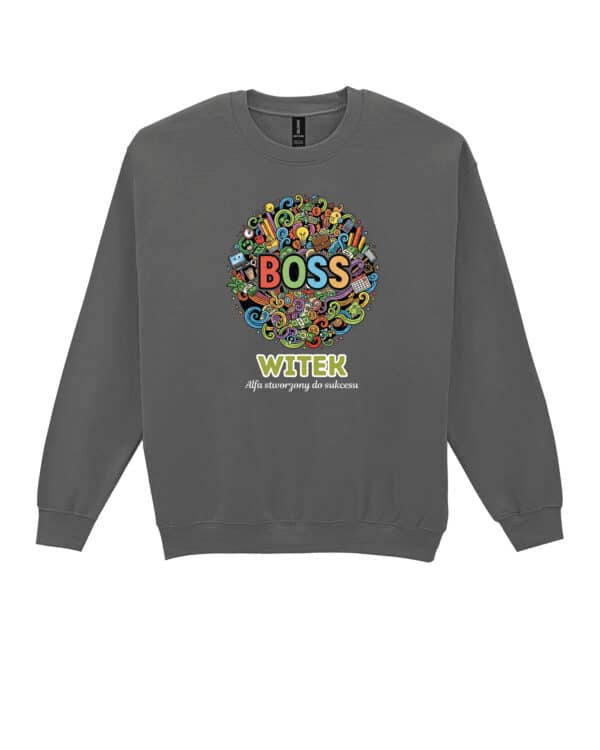 1621 (25) Bluza bez kaptura dla Szefa <br>Personalizowana Ilustracyjna