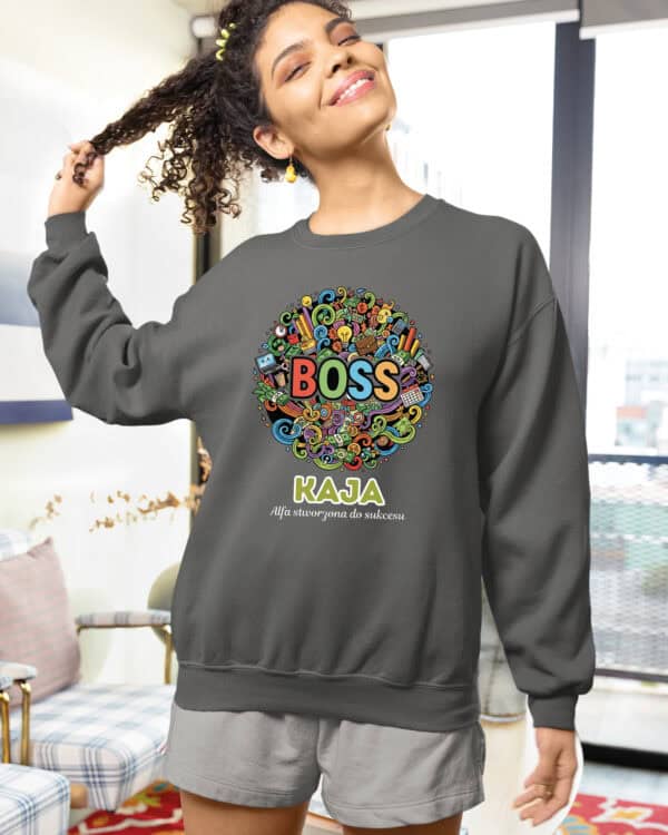 1621 (26) Bluza bez kaptura dla Szefa <br>Personalizowana Ilustracyjna