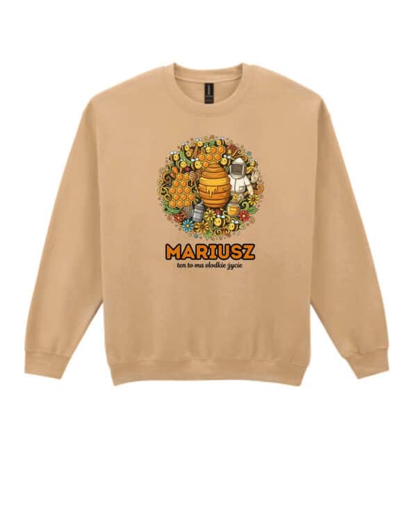 1623 (10) Bluza bez kaptura Pszczelarz <br>Personalizowana Ilustracyjna
